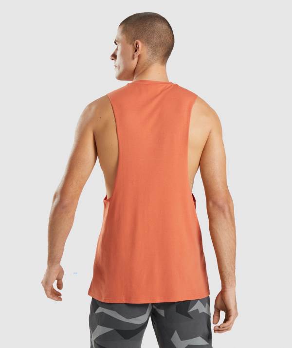 Panske Tielko Gymshark Critical Drop Arm Oranžové | PU6952084